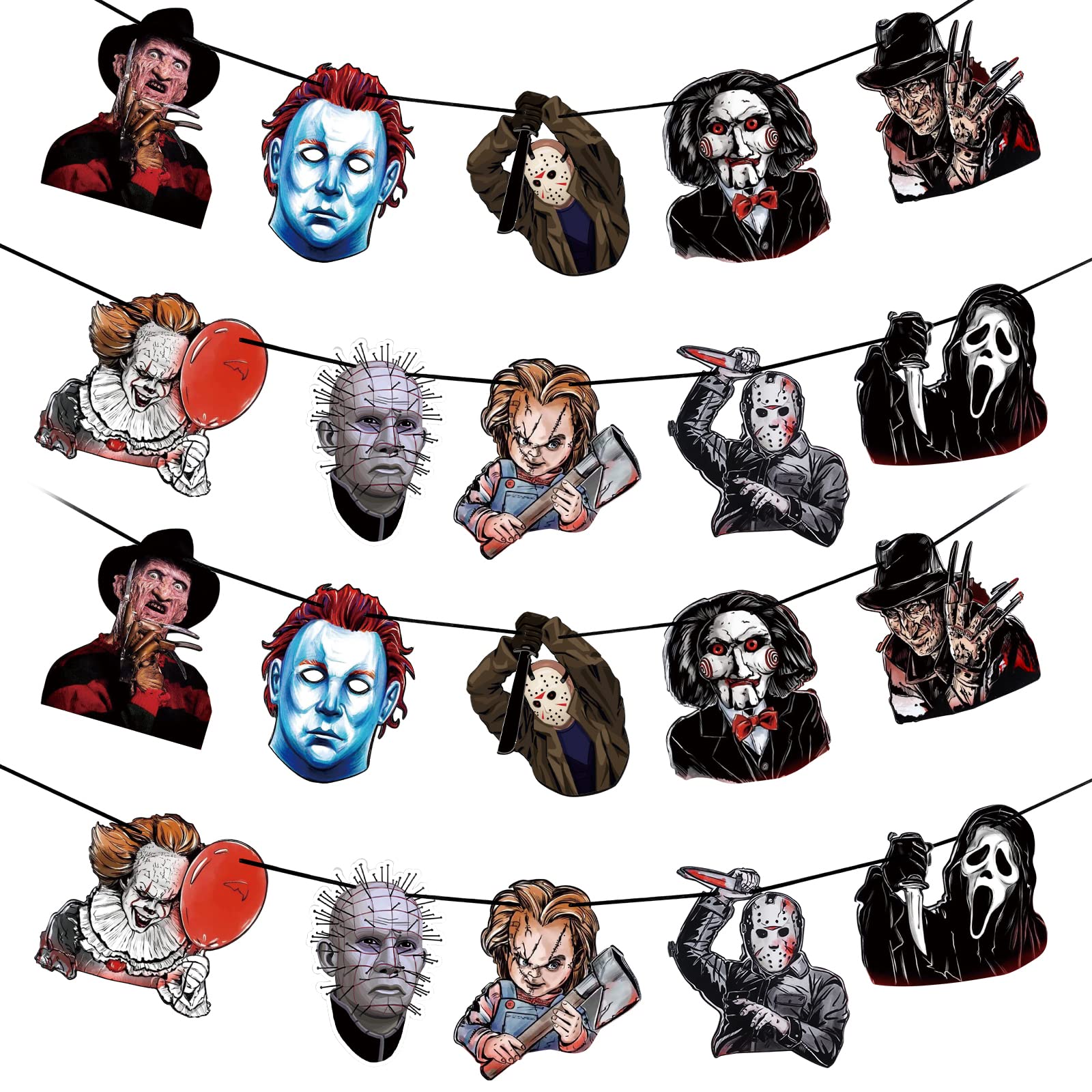 ホラーキャラクターポーチ3個セット ホラーキャラクターポーチ3個セット ホラーキャラクターポーチ3